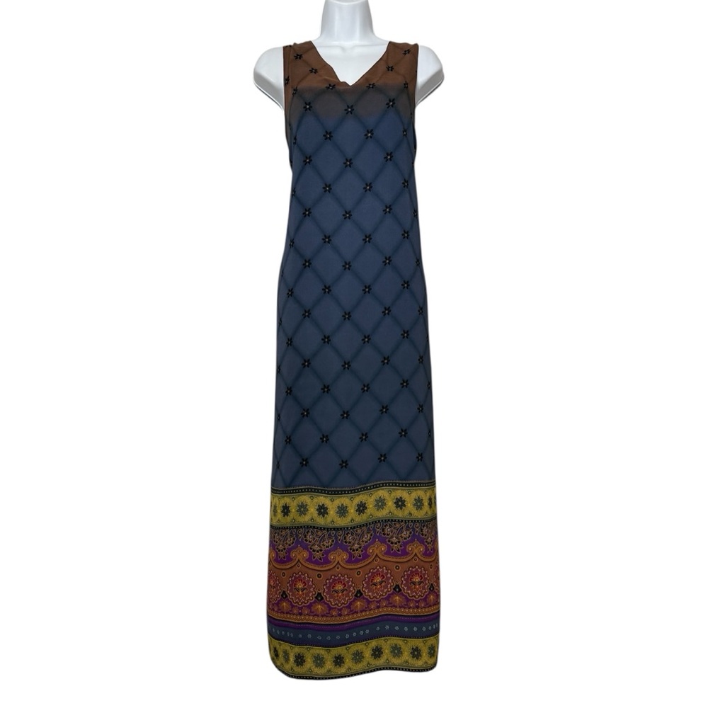 Y2K Gabrielle Maxi Dress Ombré Fairy Hippie Slits Sleeveless Formal Whimsical 14